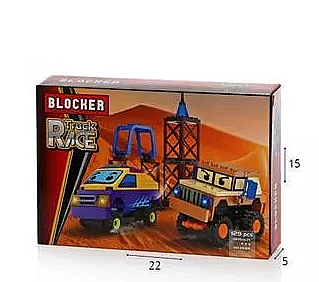 משחק הרכבה בלוקר - Blocker Truck Race, מרוץ מכוניות - 129 חלקים